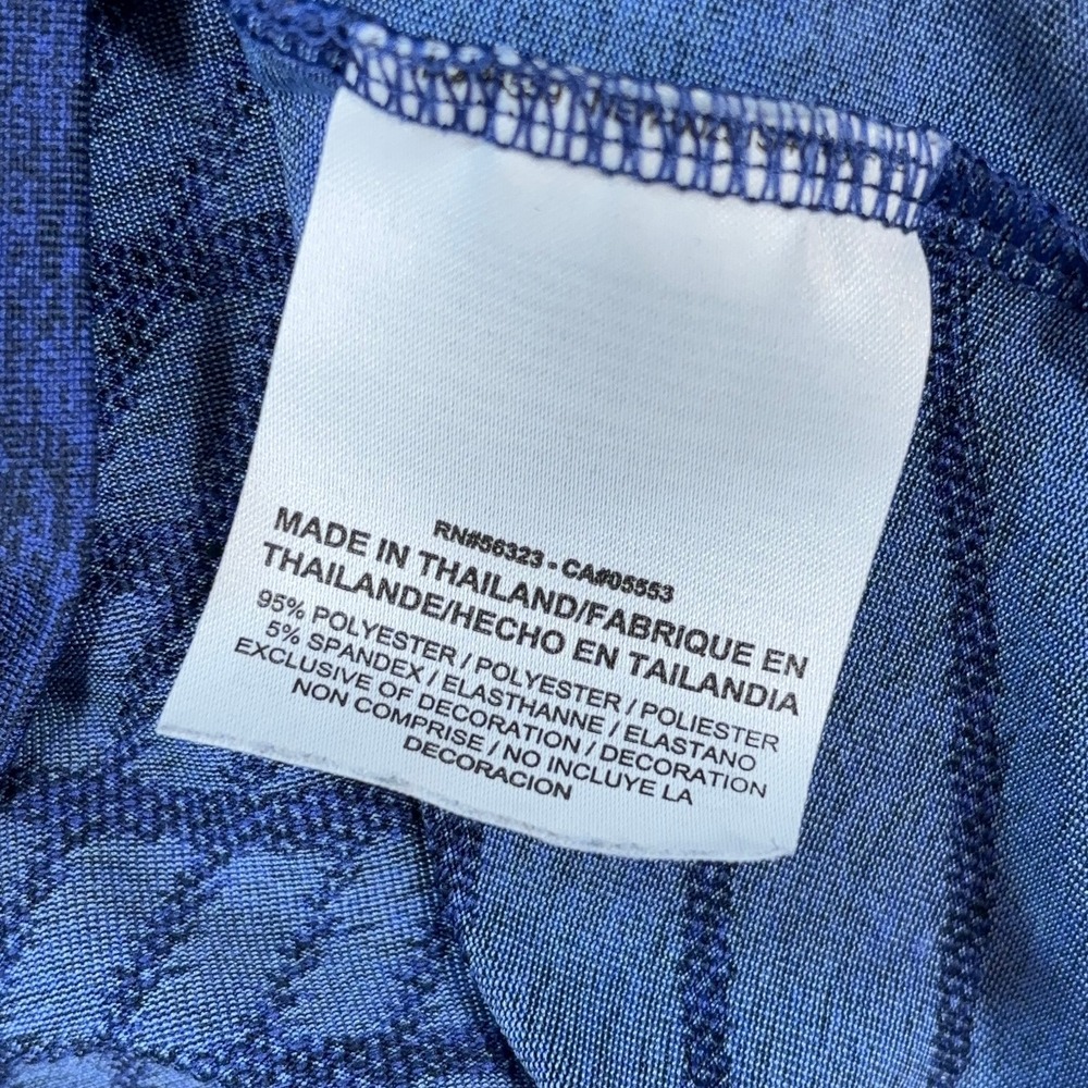 Nike Ultimate Dry Shirt Men's S Blue Geometric Dri-Fit Stretch Gym Training Top - Picture 13 of 15